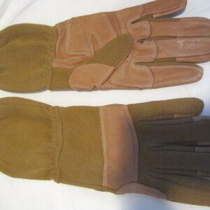 SSC Tactical Military Leather Palm gloves brown size L NEW